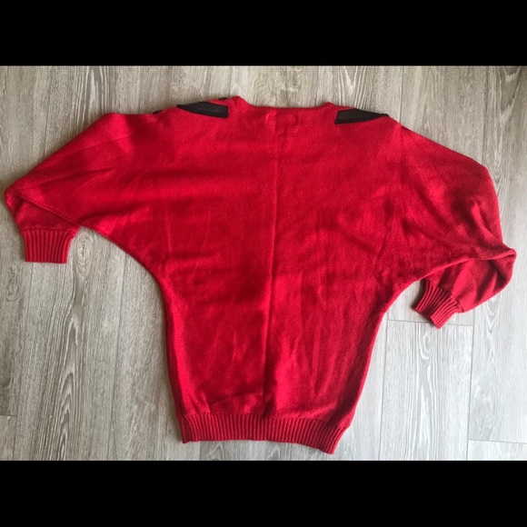 Vintage 80s Red Sweater size S - Picture 4 of 4